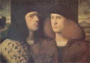 Giovanni Cariani Portrait of Two Young Men (mk05) oil on canvas